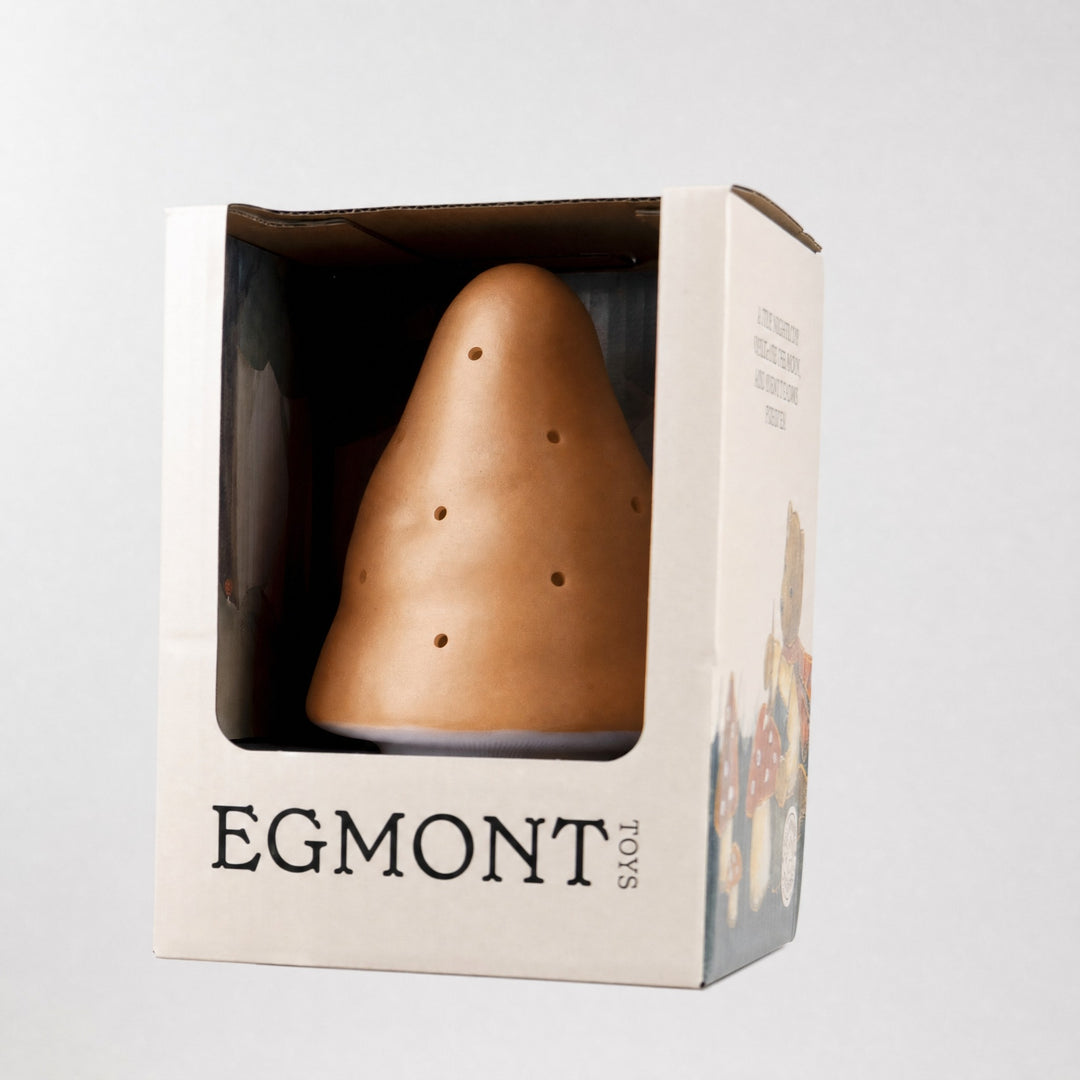 Mushroom lamp in its gift box