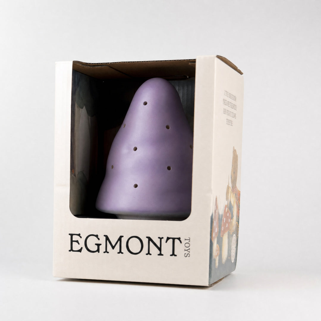 Mushroom lamp in its gift box