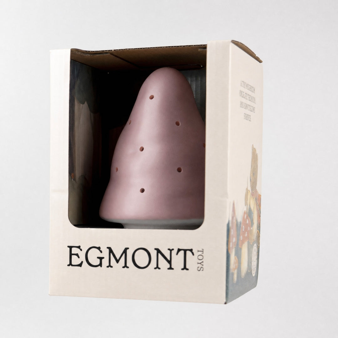 Mushroom lamp in its gift box