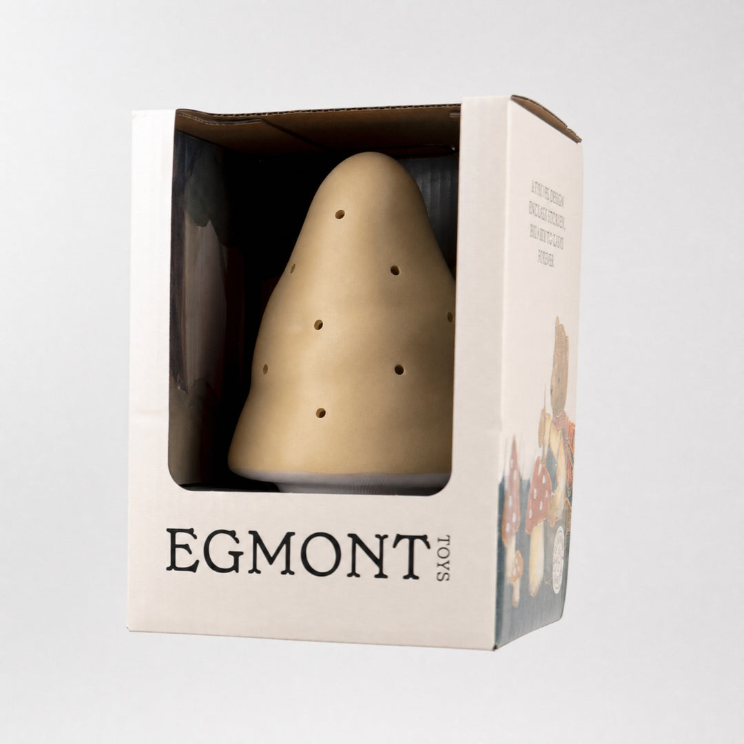 Mushroom lamp in its gift box