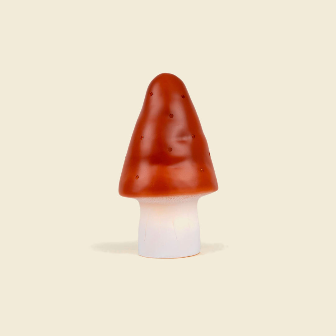 Small Mushroom Night Lamp, Red Brick