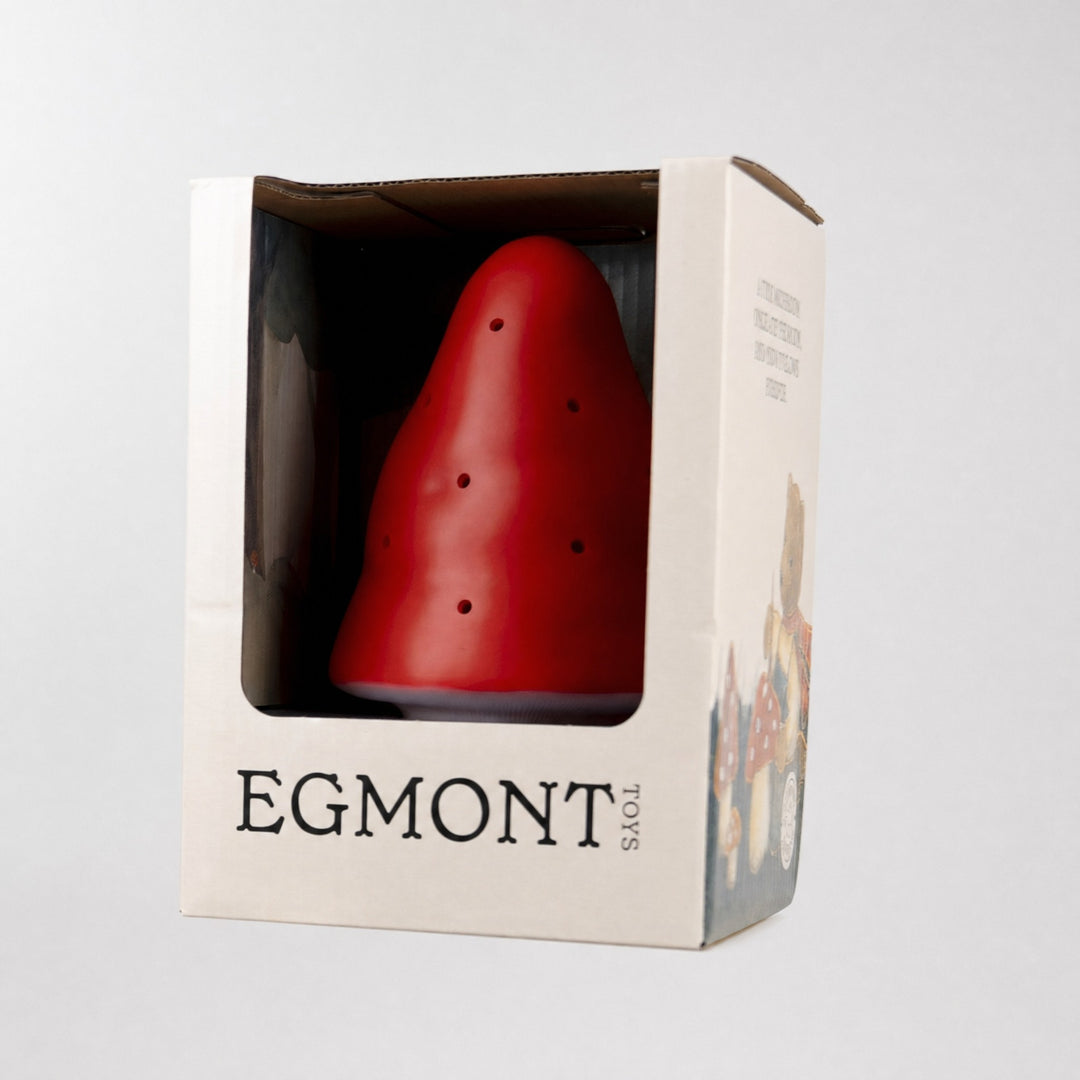 Mushroom lamp in its gift box