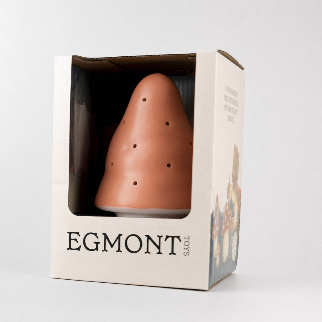 Mushroom lamp in its gift box