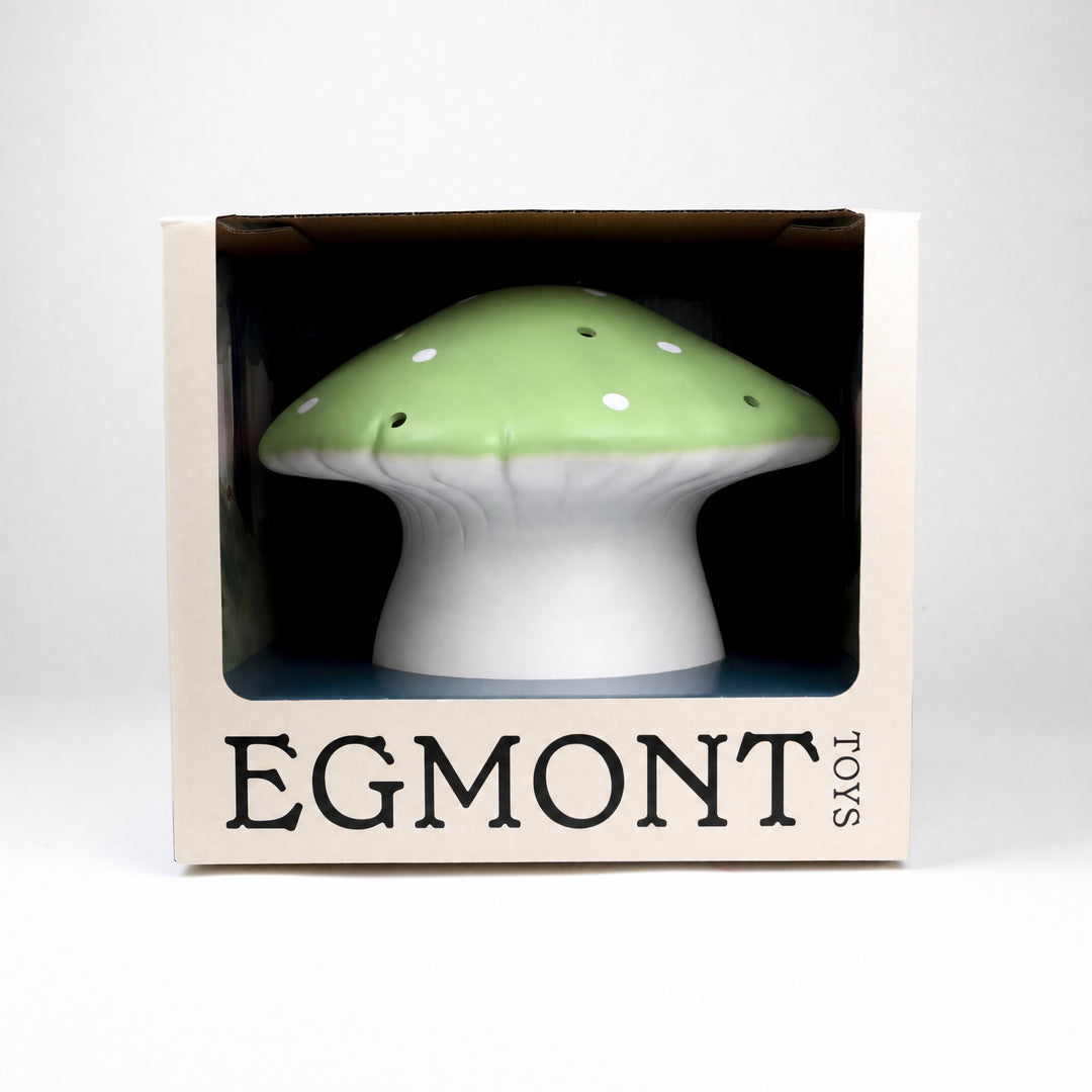 Mushroom lamp in its gift box
