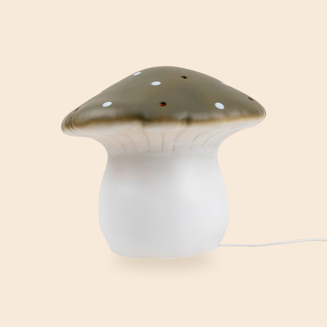 Large Mushroom Night Lamp, Bronze Brown