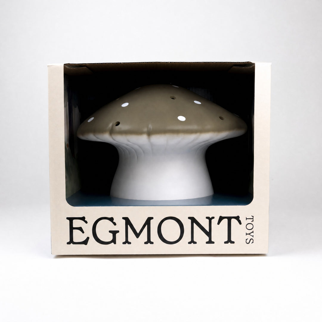 Mushroom lamp in its gift box