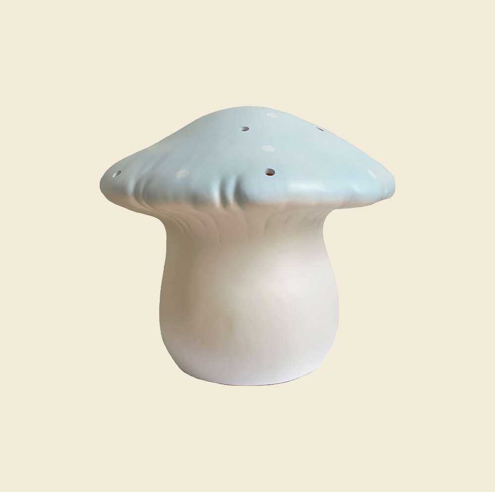 LAMP LARGE MUSHROOM BLUE
