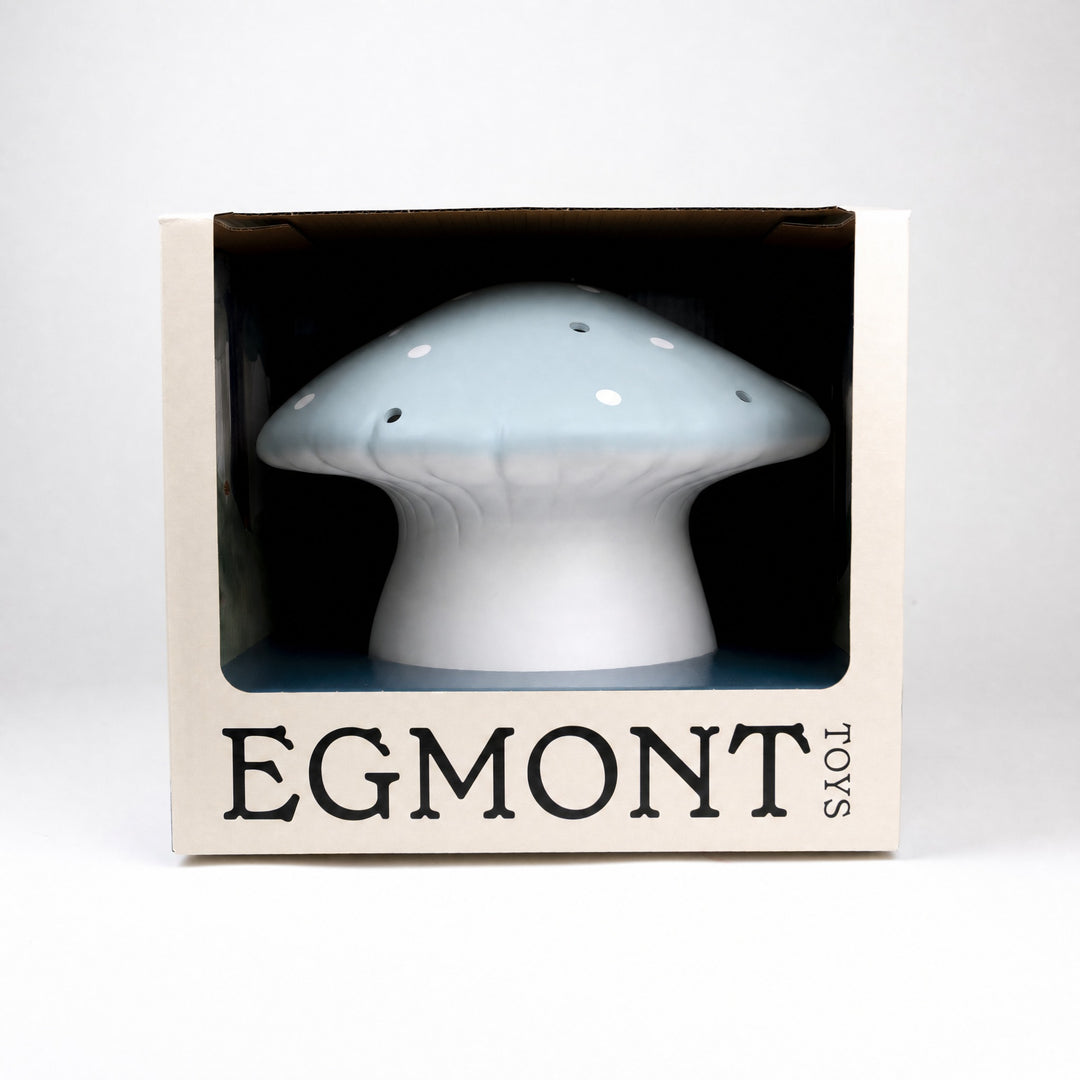 Mushroom lamp in its gift box