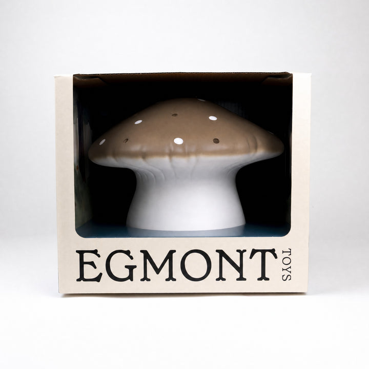 Mushroom lamp in its gift box