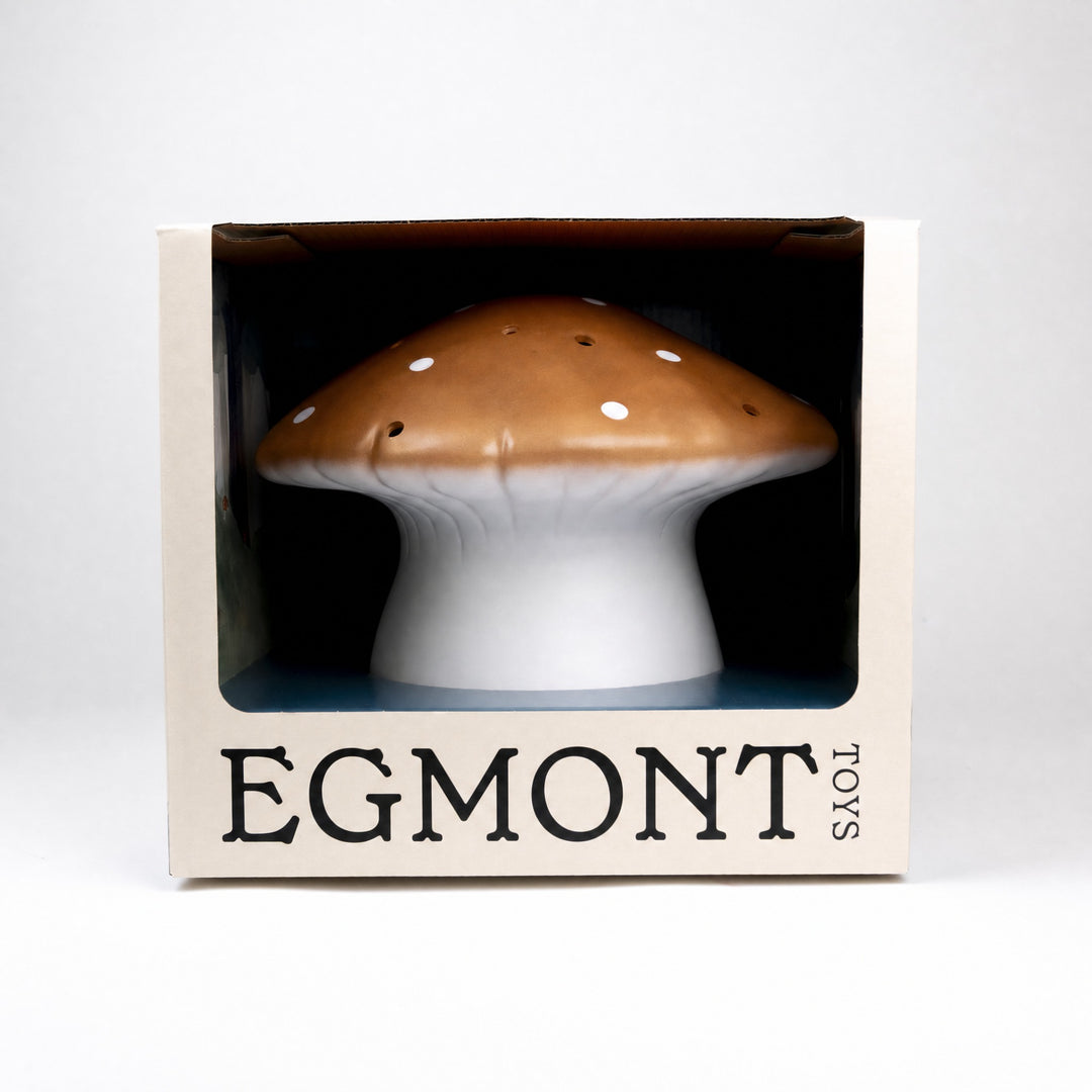 Mushroom lamp in its gift box