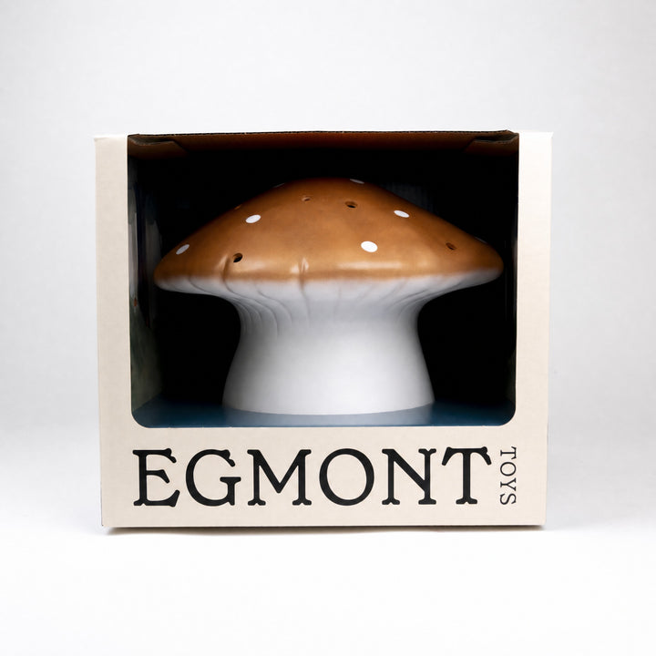 Mushroom lamp in its gift box