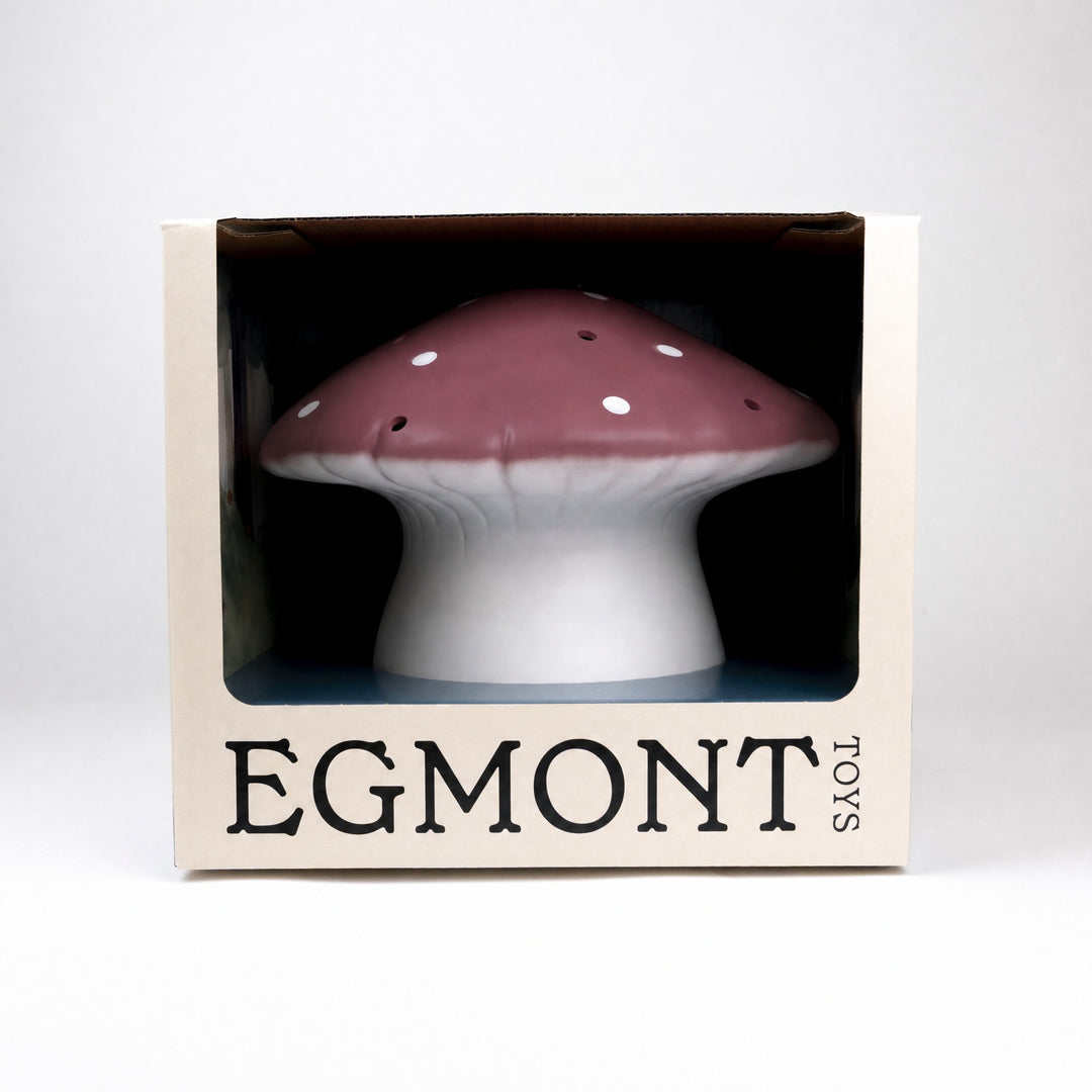 Mushroom lamp in its gift box