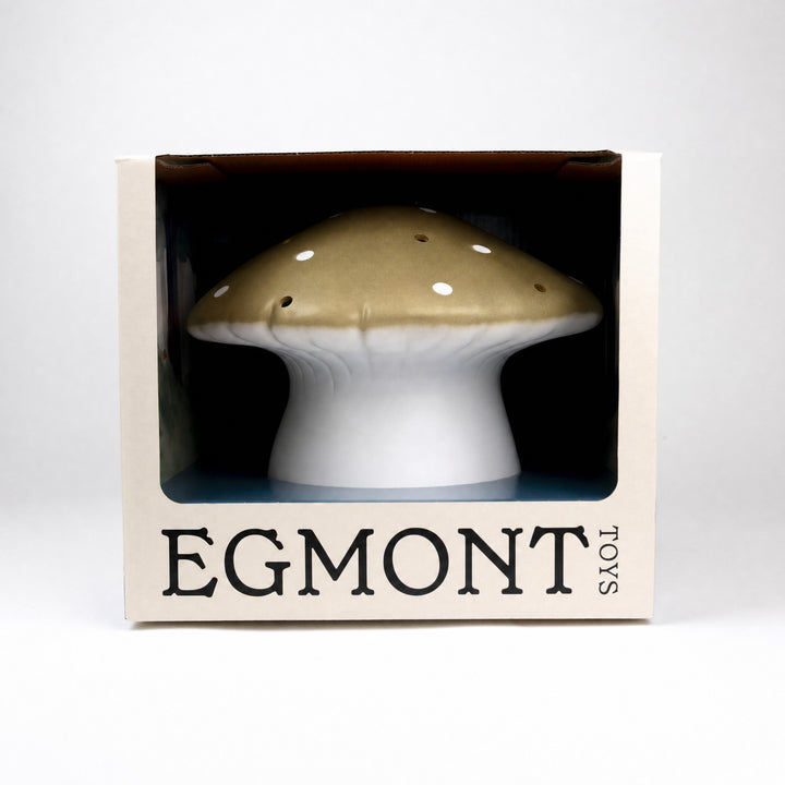 Mushroom lamp in its gift box