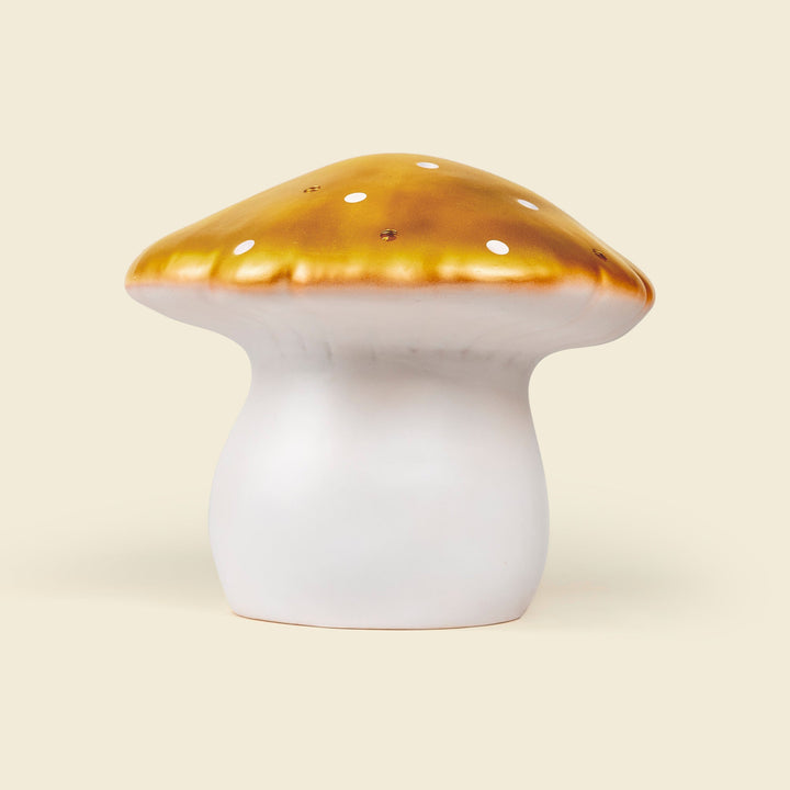 Large Mushroom Night Lamp, Gold