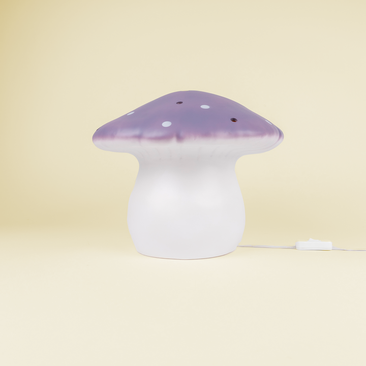 LAMP LARGE MUSHROOM LAVENDER