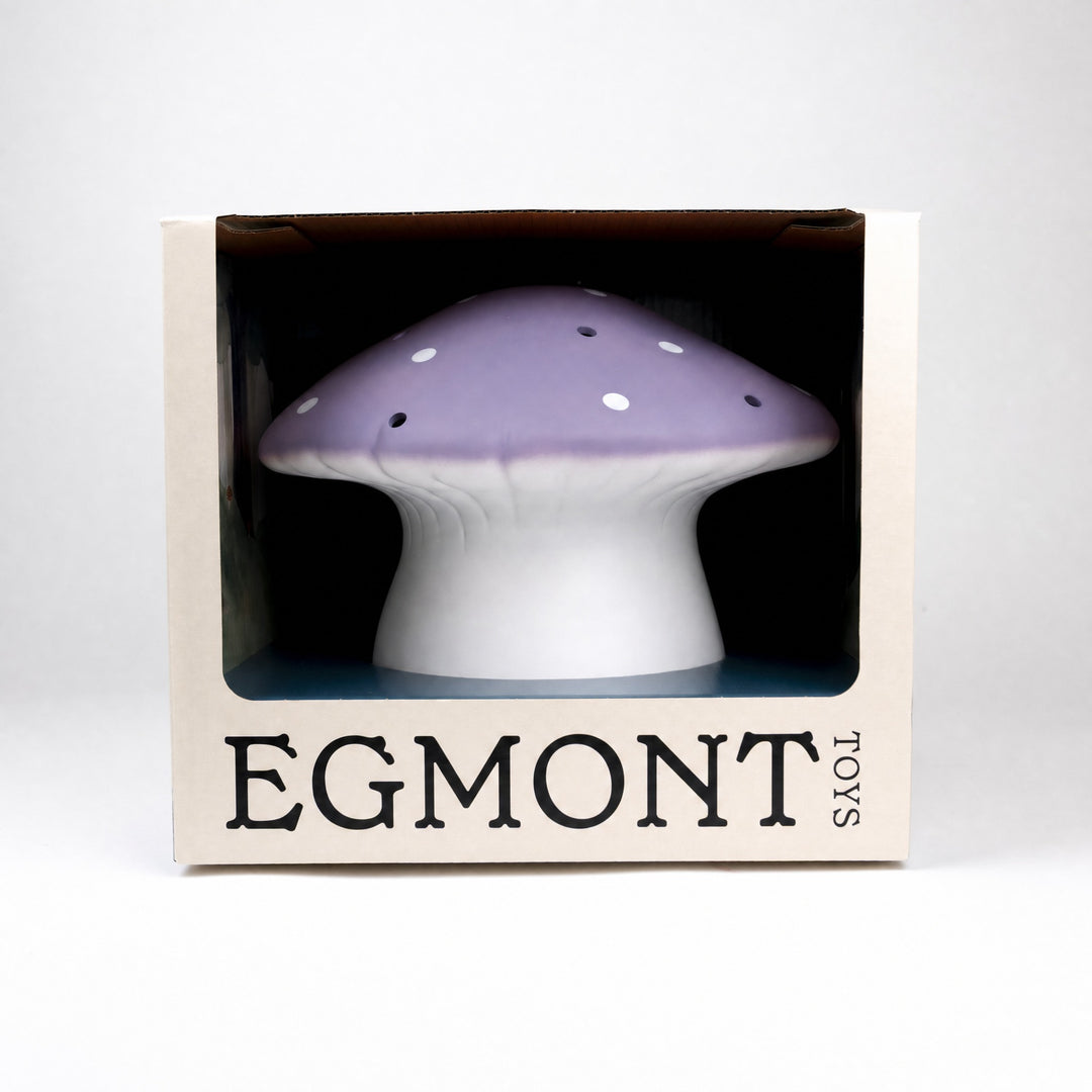 Mushroom lamp in its gift box