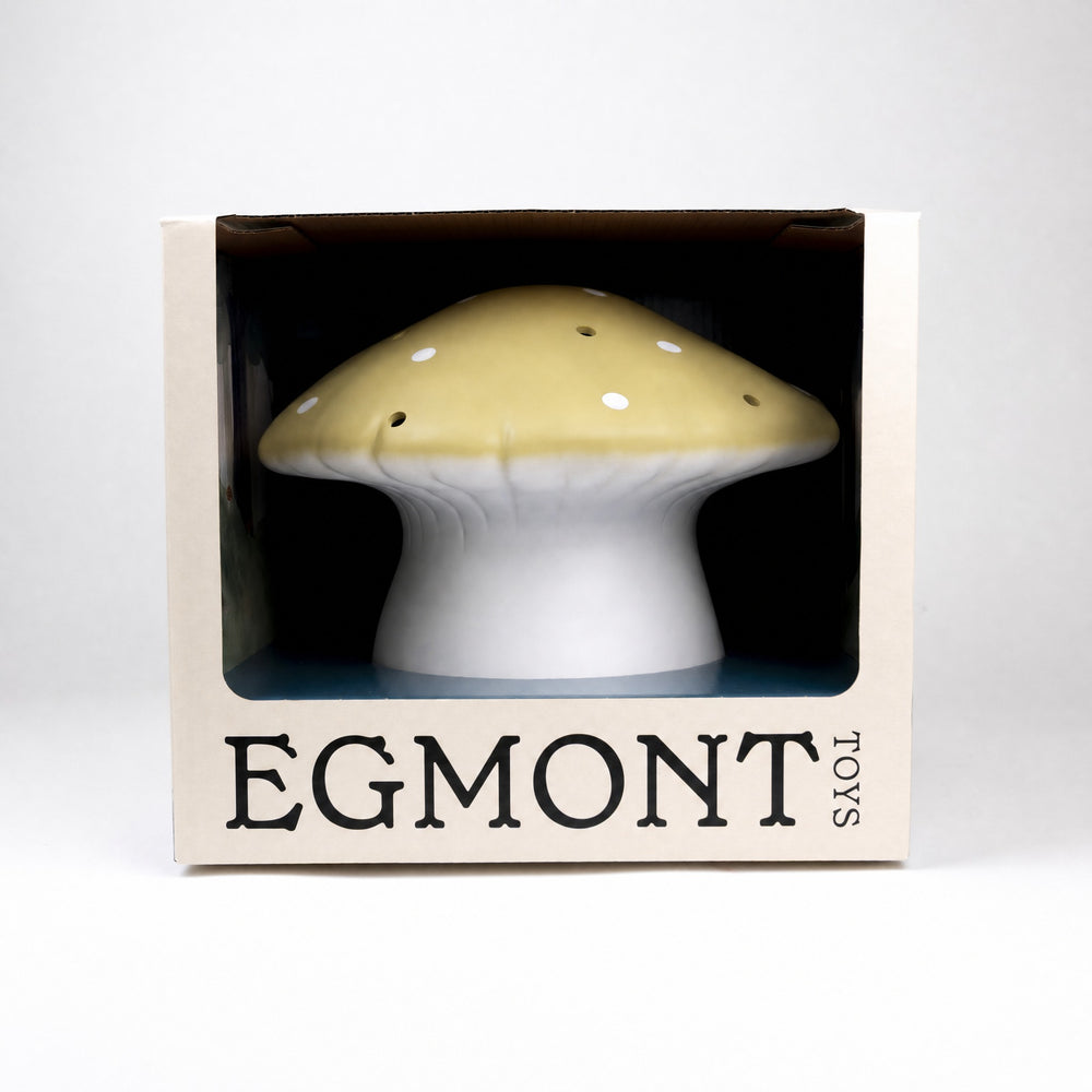 Mushroom lamp in its gift box
