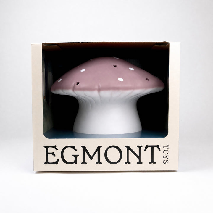 Mushroom lamp in its gift box