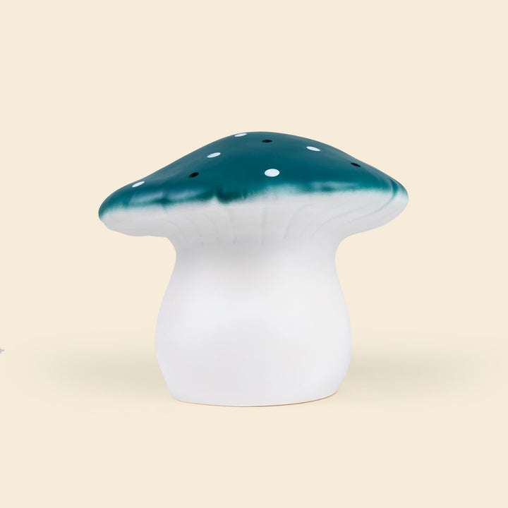 LAMP LARGE MUSHROOM NATURAL TEAL