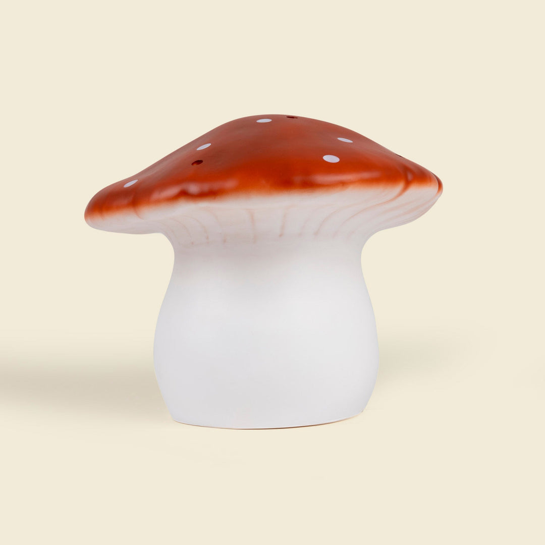 Large Mushroom Night Lamp, Red Brick