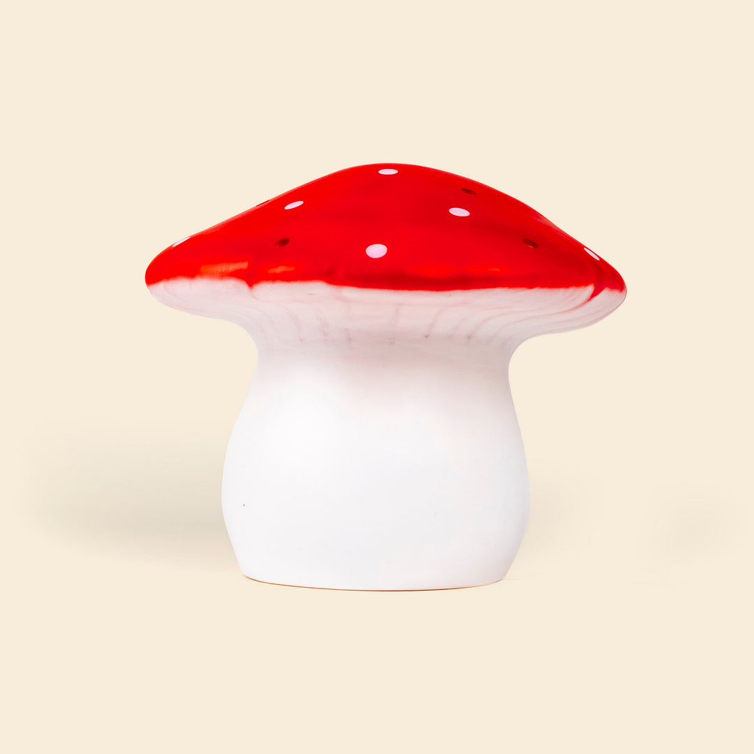 LAMP LARGE MUSHROOM RED