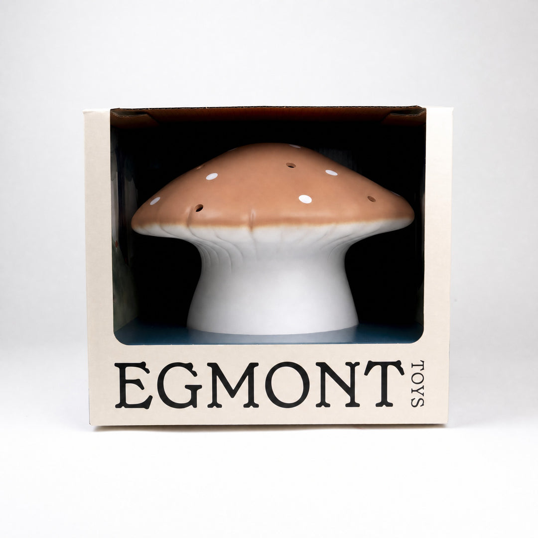 Mushroom lamp in its gift box