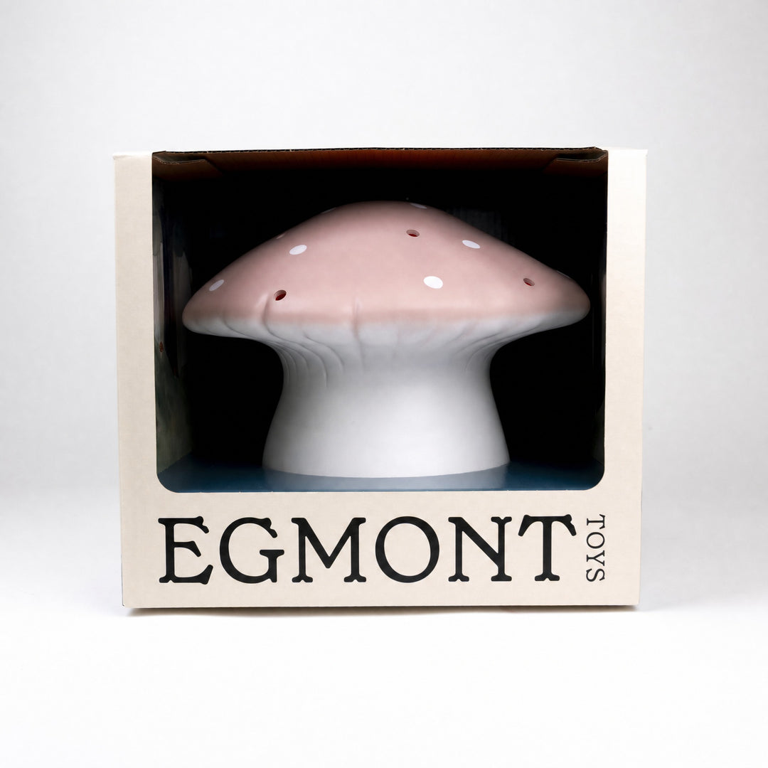 Mushroom lamp in its gift box
