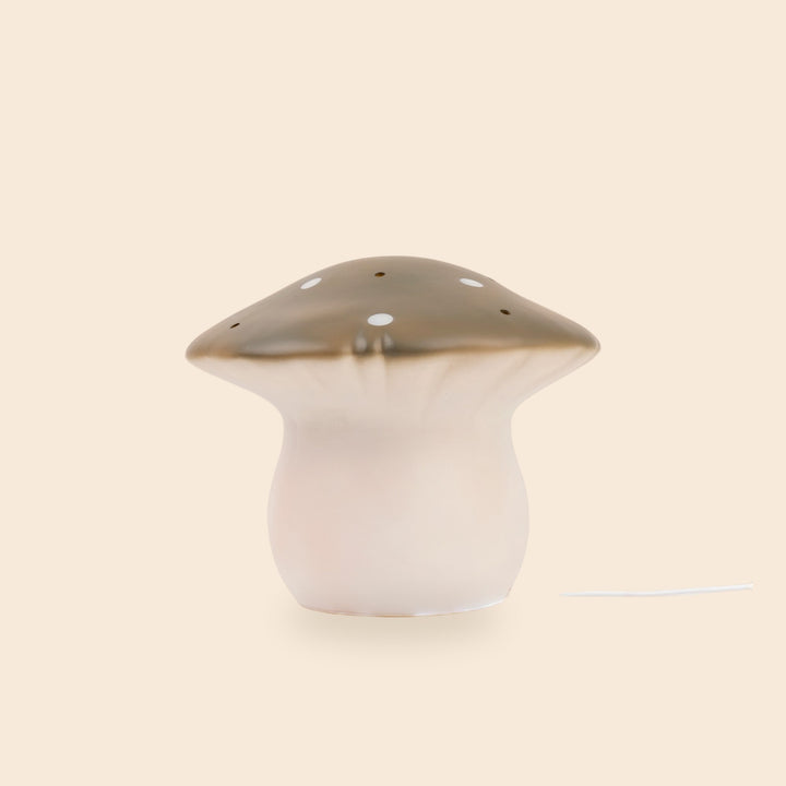 Medium Mushroom Night Lamp, Bronze Brown