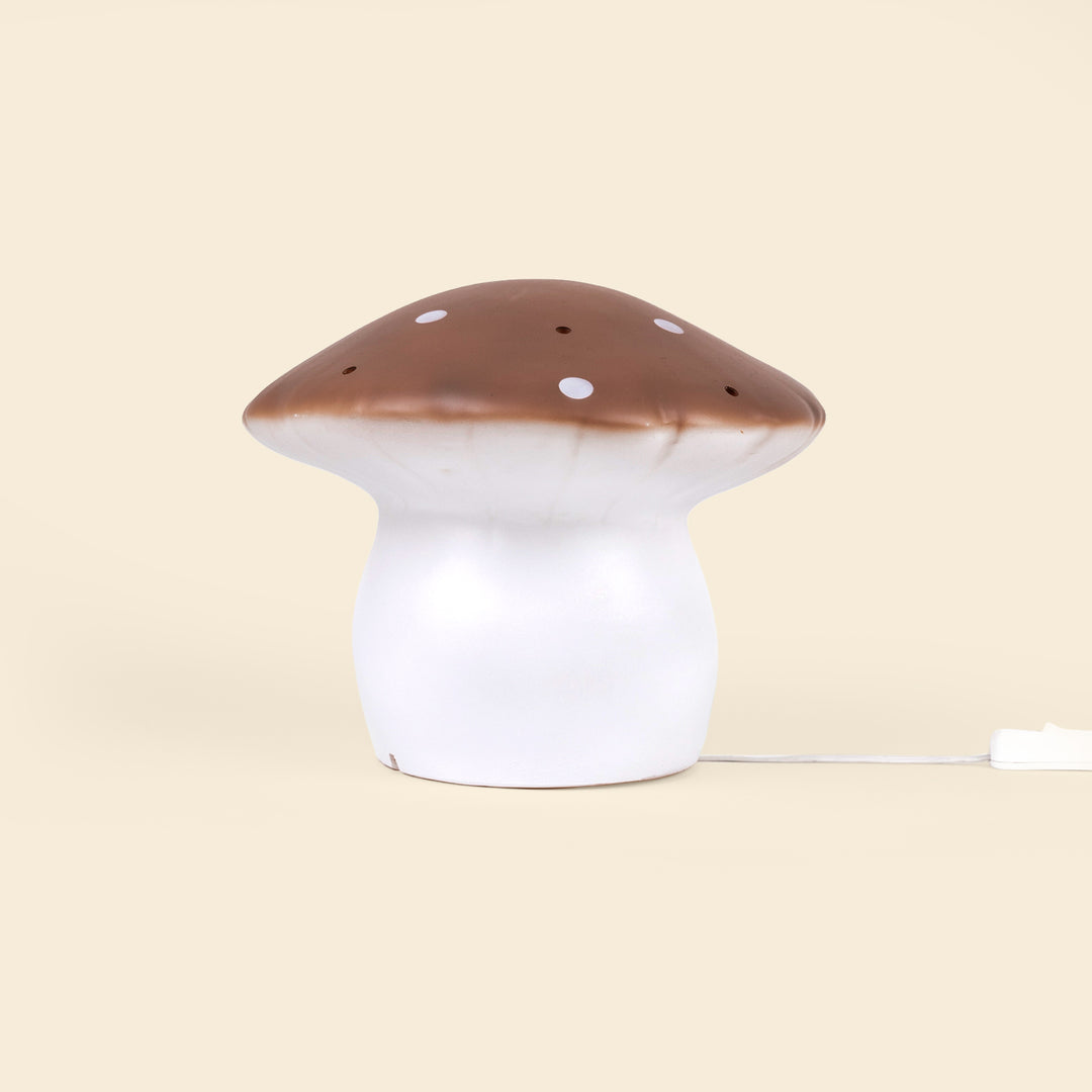 Medium Mushroom Night Lamp, Chocolate