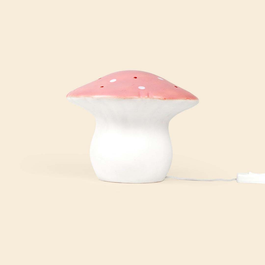 Medium Mushroom Night Lamp, Vintage Pink