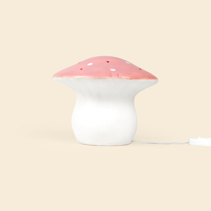 Medium Mushroom Night Lamp, Vintage Pink
