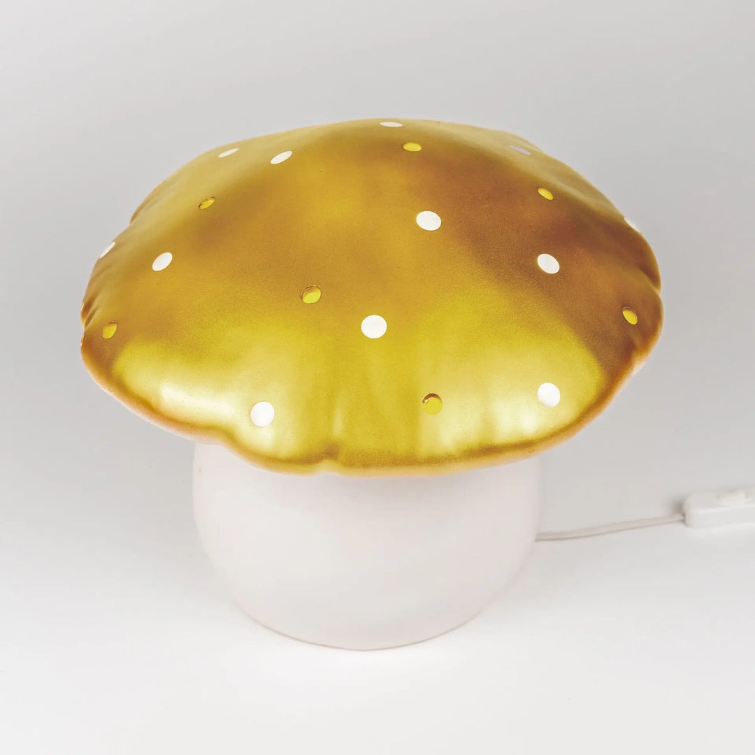 LAMP LARGE MUSHROOM GOLD