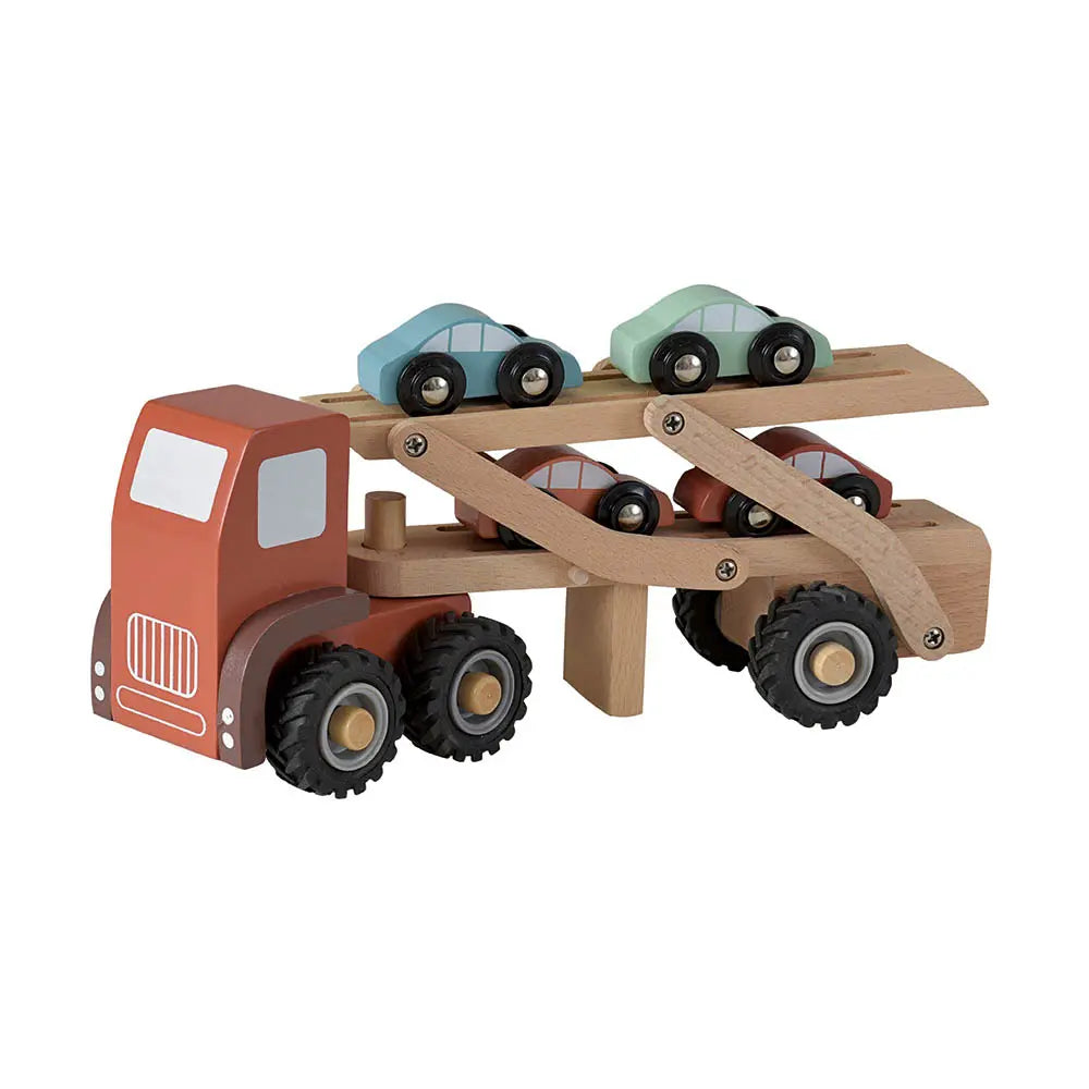 WOODEN CAR TRANSPORT TRUCK
