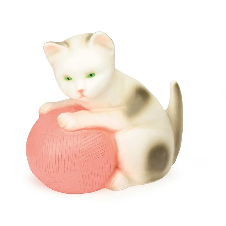 LAMP CAT WITH PINK WOOL
