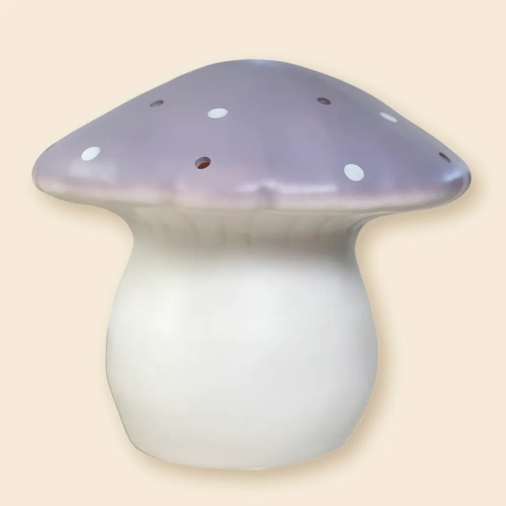 LAMP LARGE MUSHROOM LAVENDER