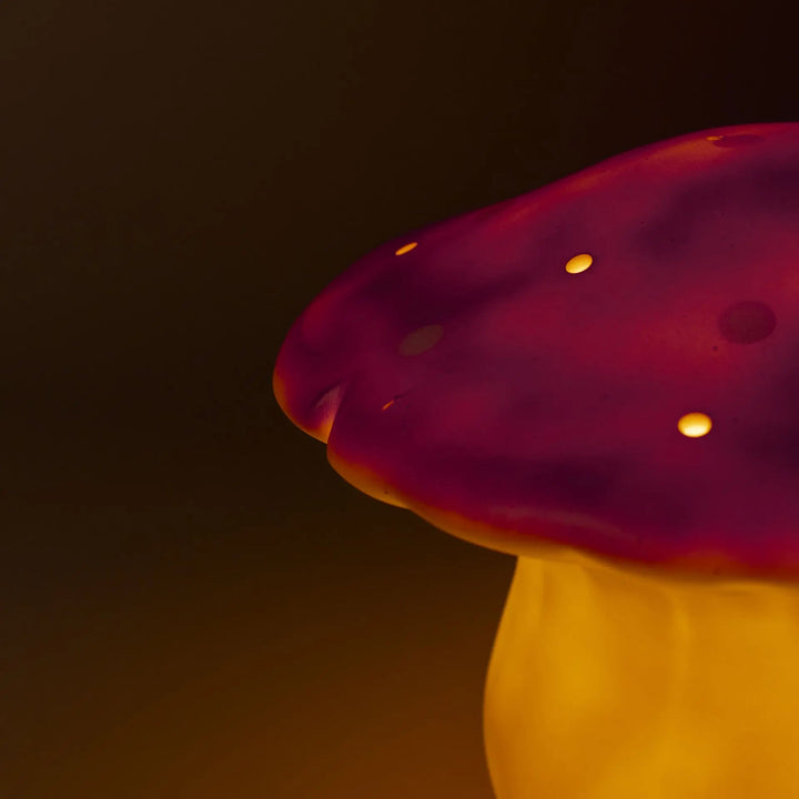 LAMP MUSHROOM MEDIUM VINTAGE PINK
