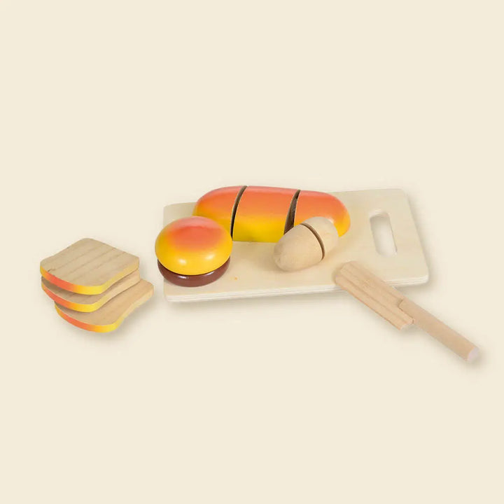 WOODEN BREAD SET