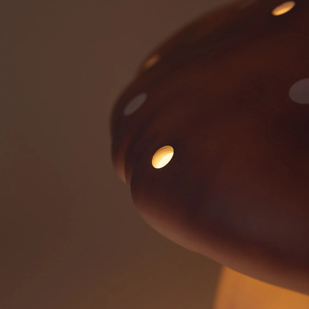 LAMP LARGE MUSHROOM LAVENDER