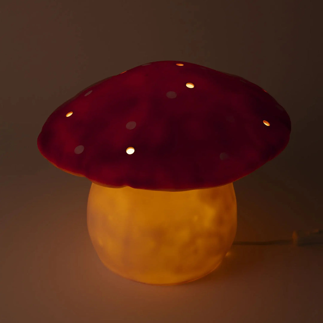 LAMP LARGE MUSHROOM RED BRICK