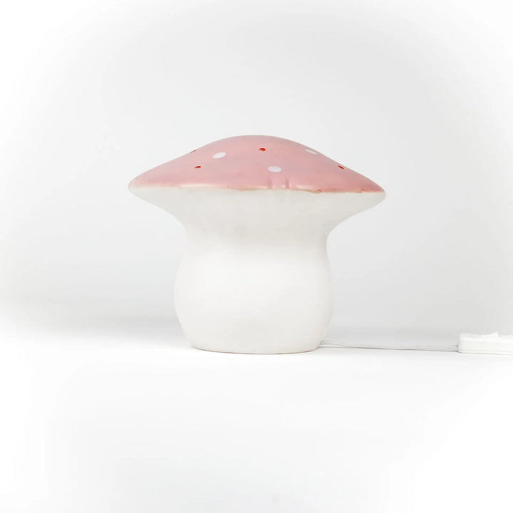 LAMP MUSHROOM MEDIUM VINTAGE PINK