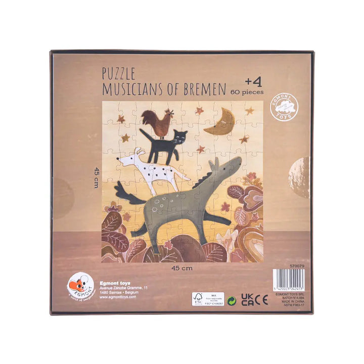 PUZZLE 60 PCS BREMEN MUSICIANS
