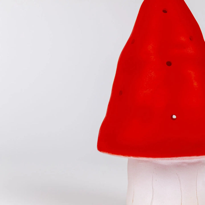 LAMP SMALL MUSHROOM RED