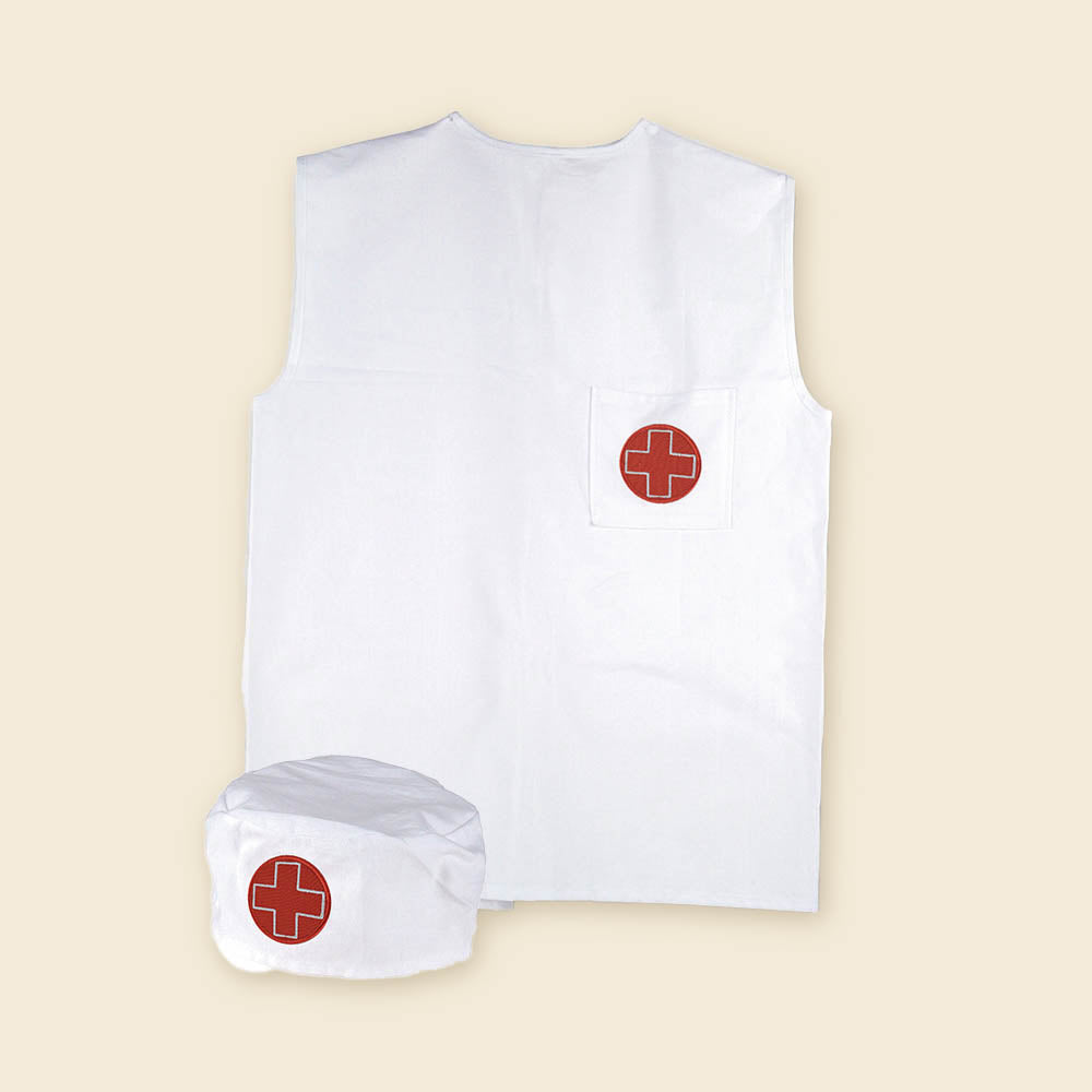 Nurse's apron and hat set