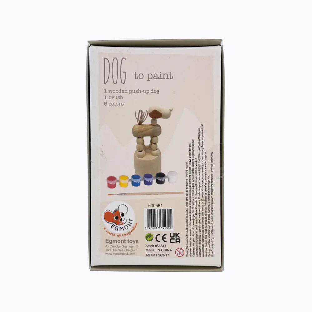 WOODEN DOG PUSH-UP TO PAINT