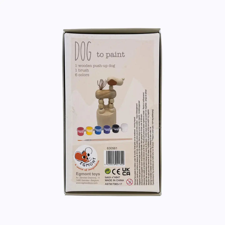 WOODEN DOG PUSH-UP TO PAINT