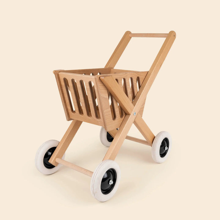 Wooden shopping caddy