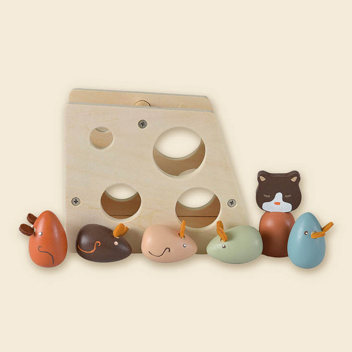 Stacking cheese with mice