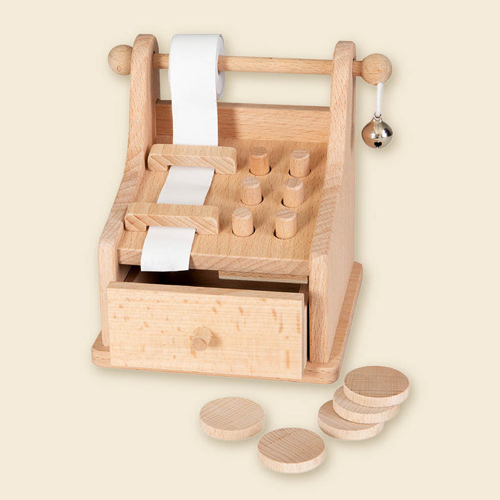 Wooden cash register
