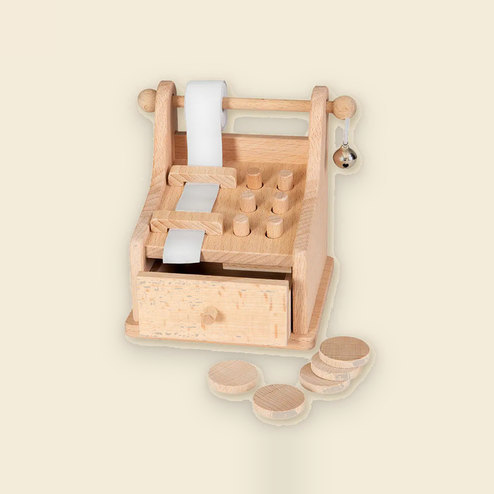 Wooden cash register