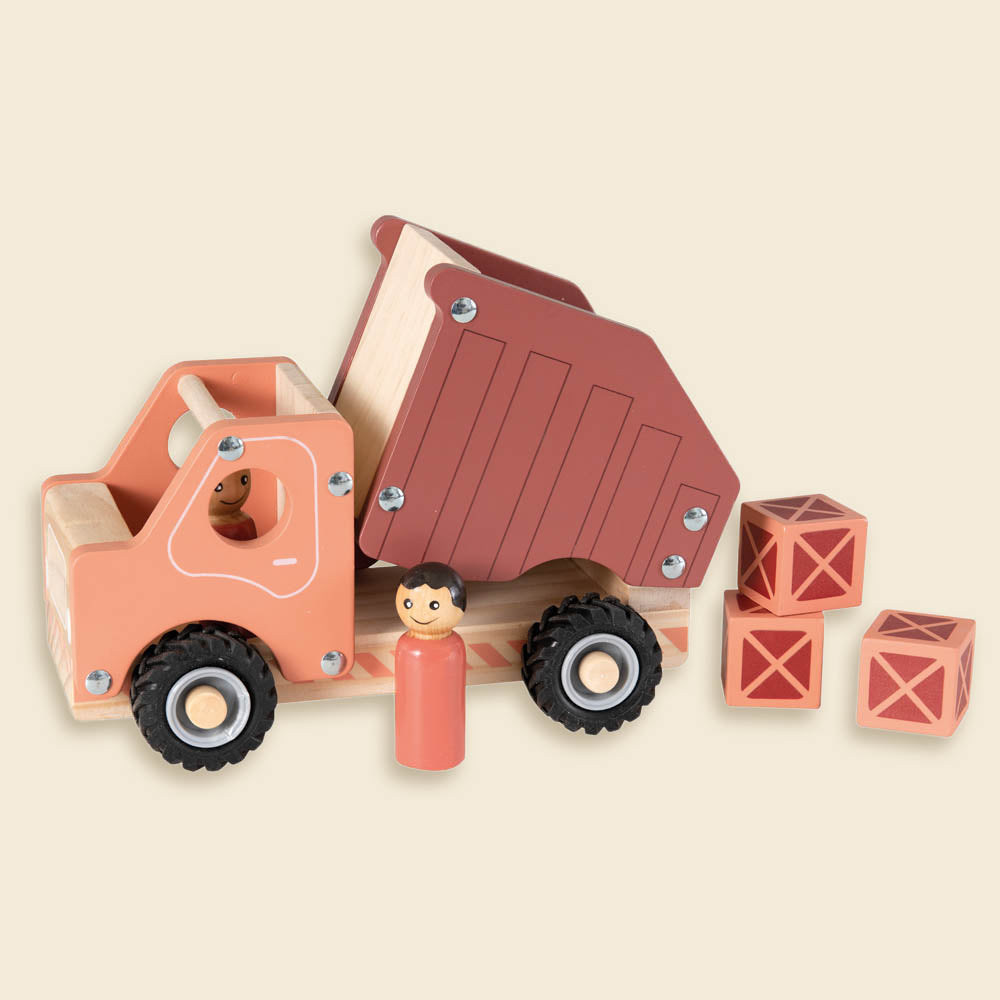Grand camion benne en bois